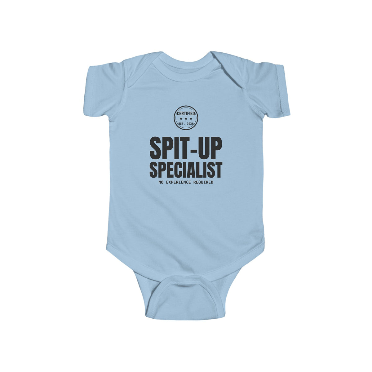 Certified Spit-Up Specialist Funny Baby Onesie