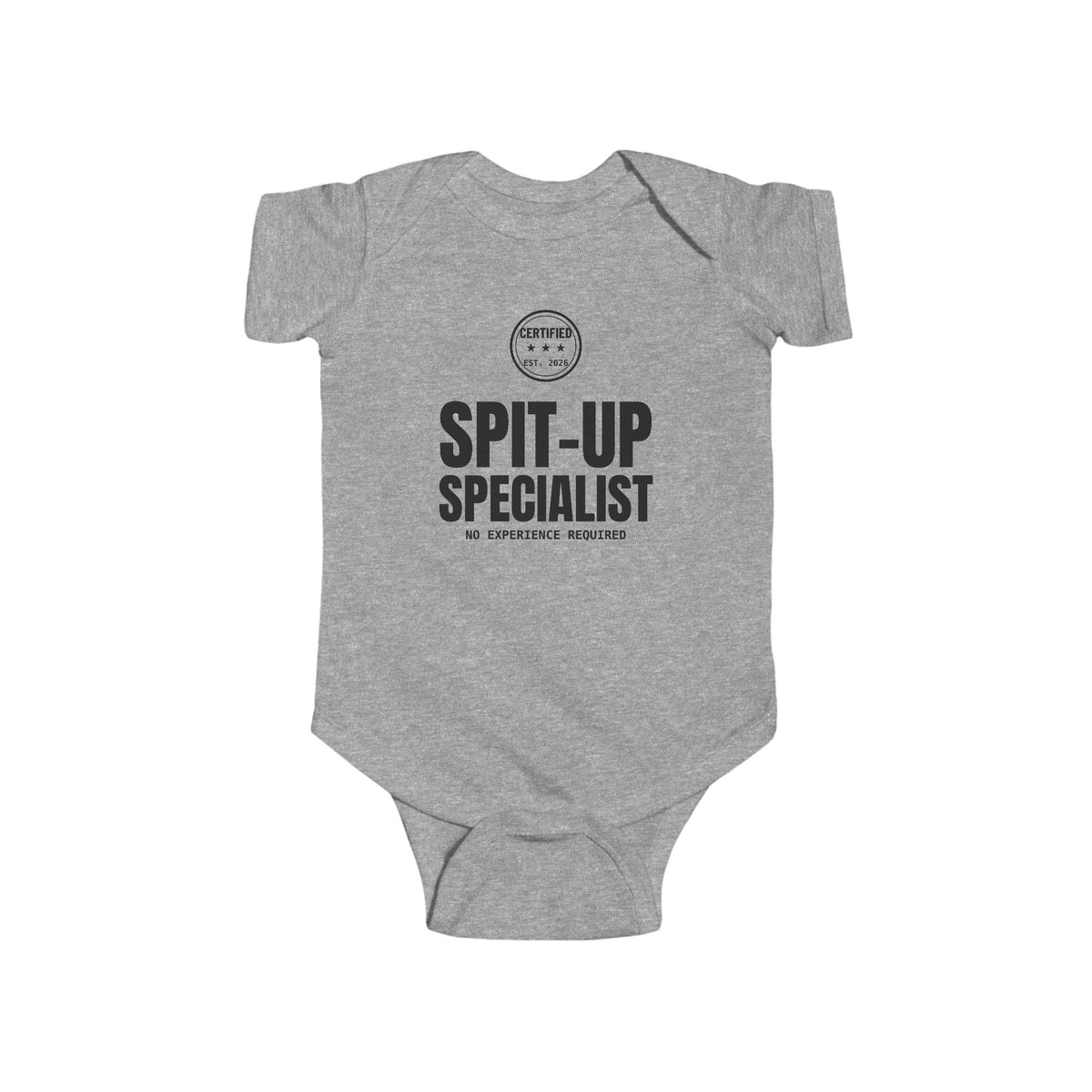 Certified Spit-Up Specialist Funny Baby Onesie