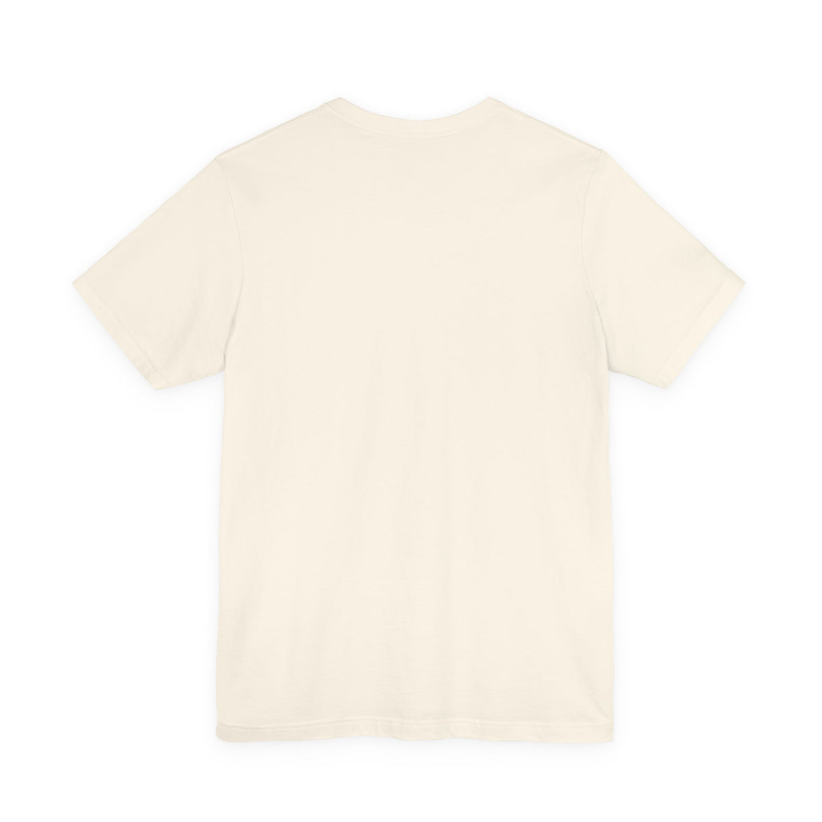 Natural short-sleeve t-shirt with crew neck, plain front