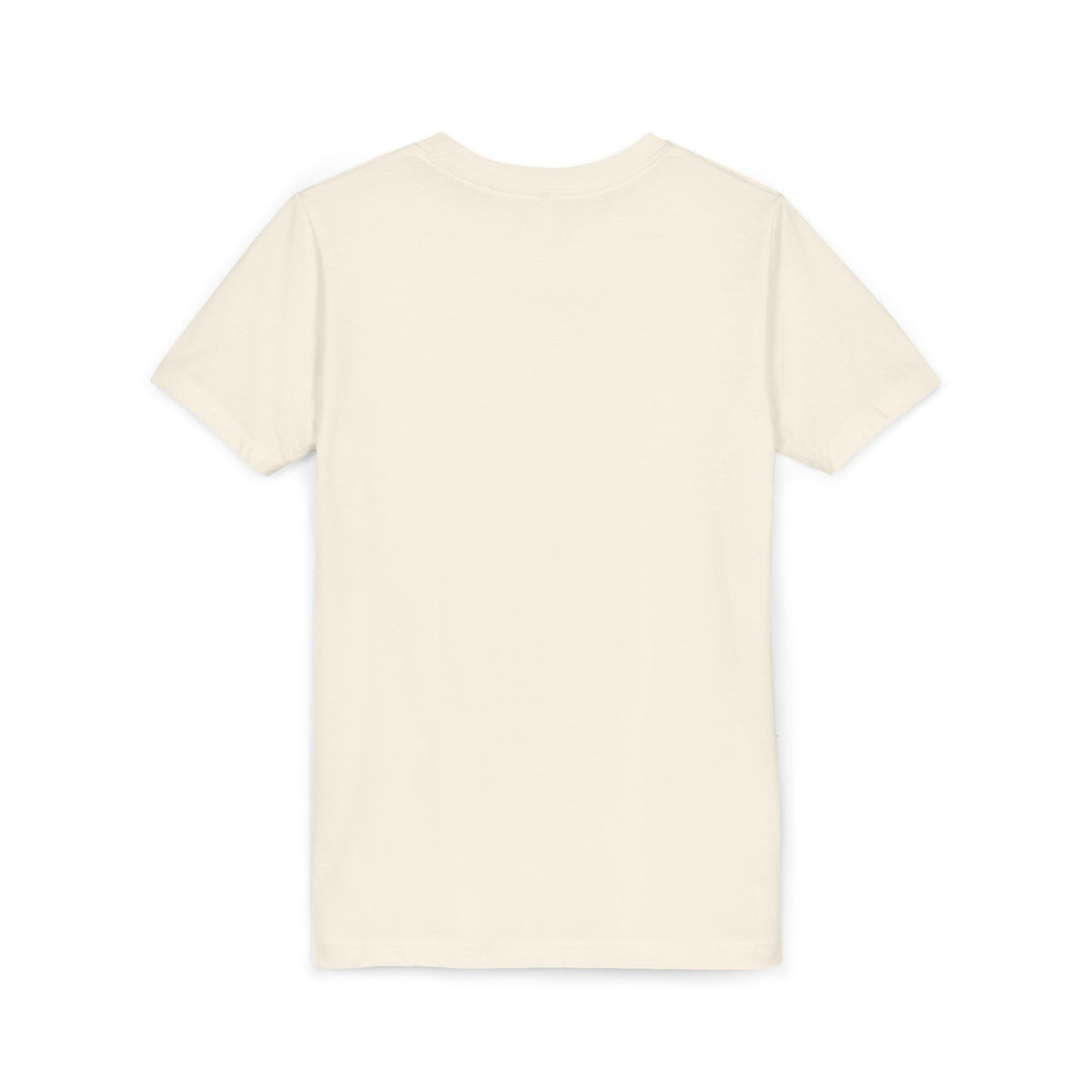 Kids natural T-shirt, crew neck, short sleeves, plain back