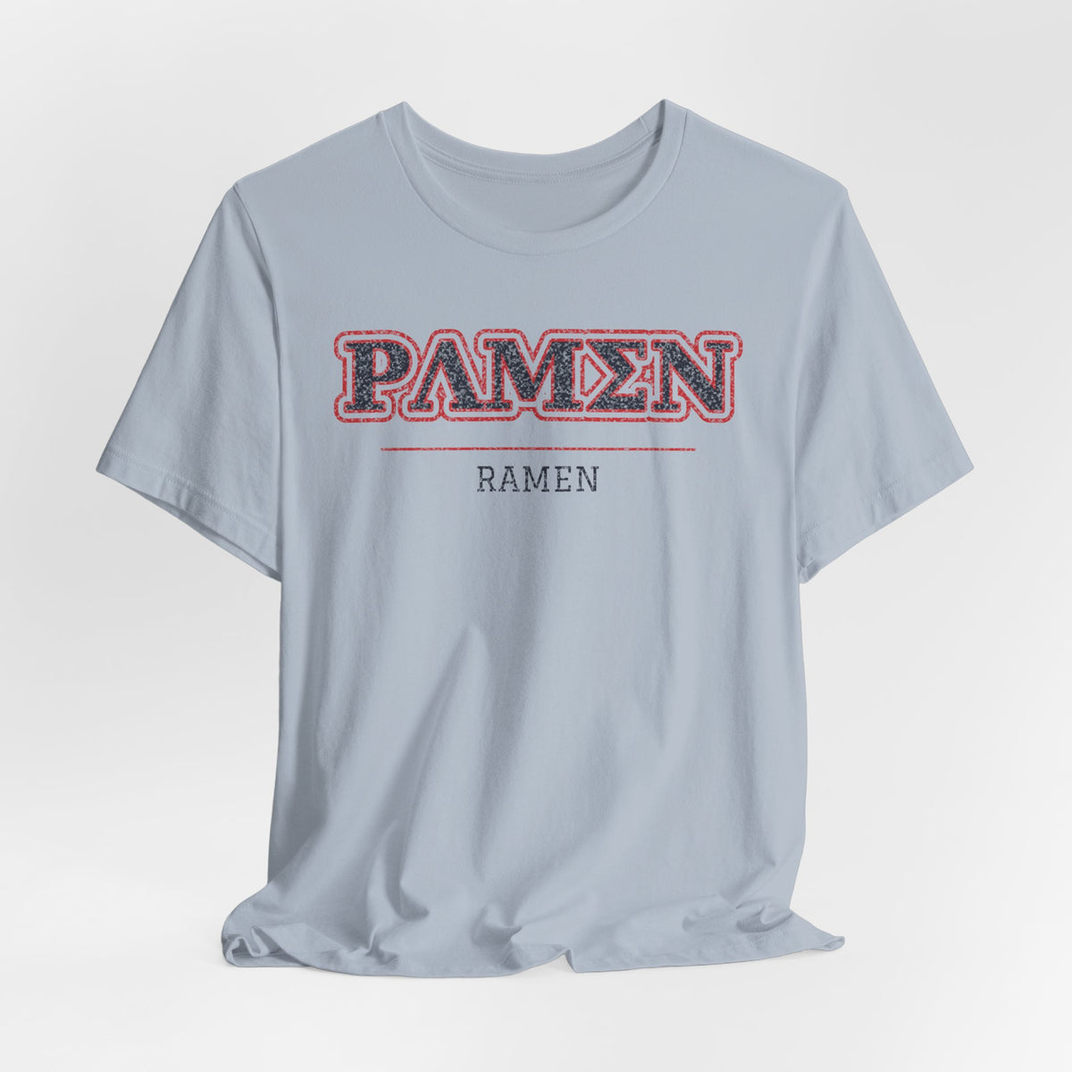 Light blue T-shirt with PAMEN logo and RAMEN wordmark at chest
