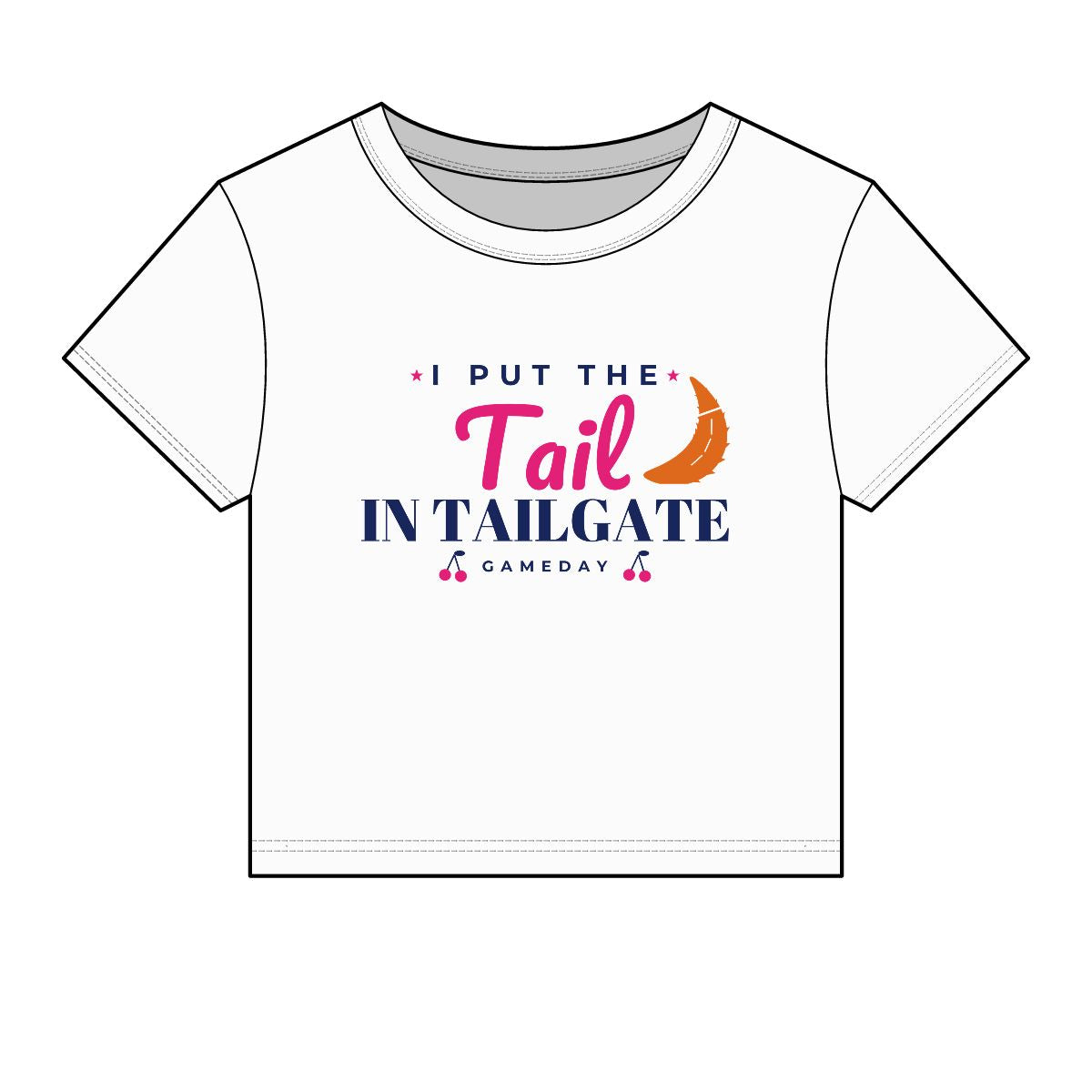 I Put the Tail in Tailgate Crop Top