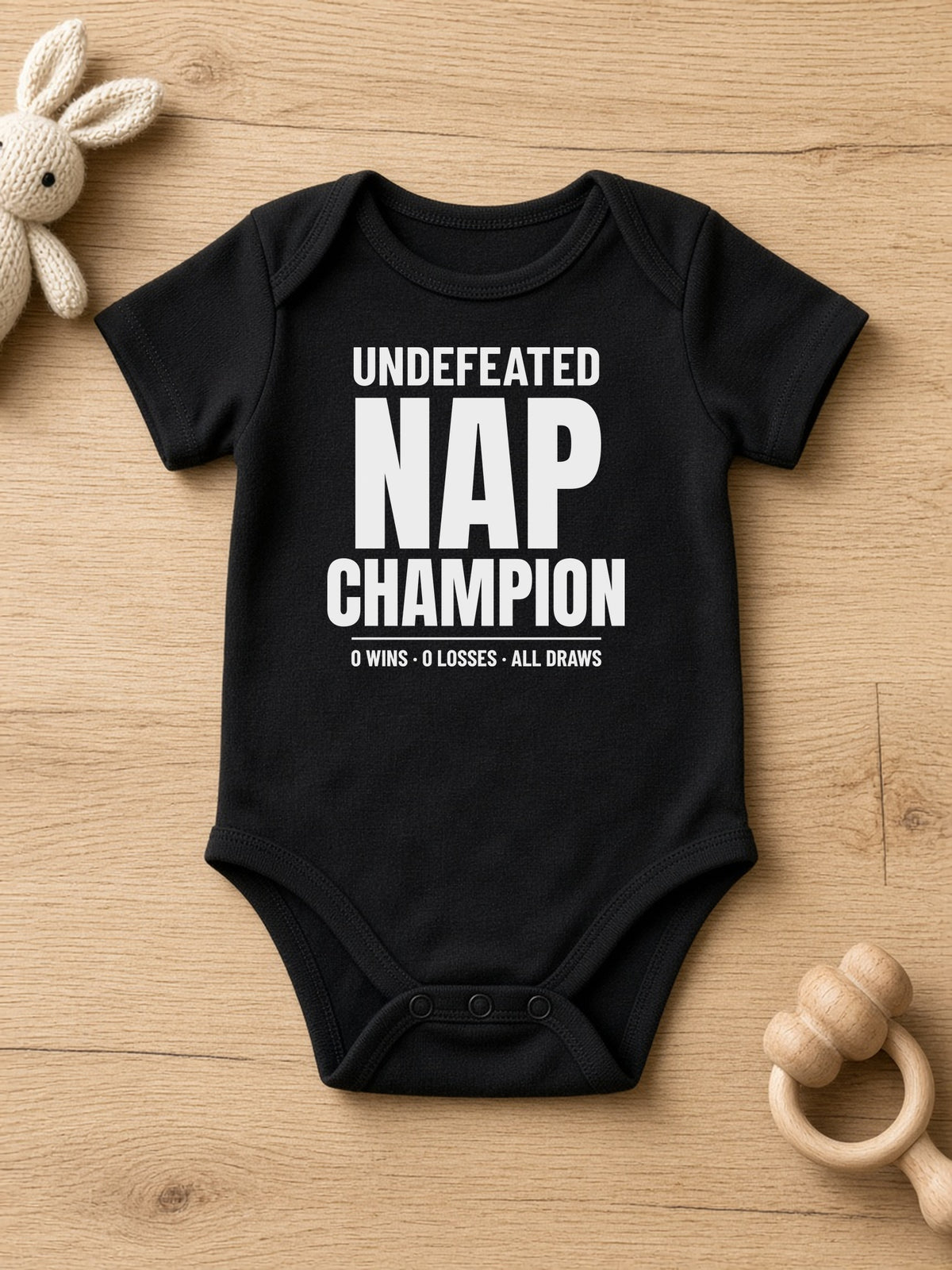 Undefeated Nap Champion Funny Baby Onesie