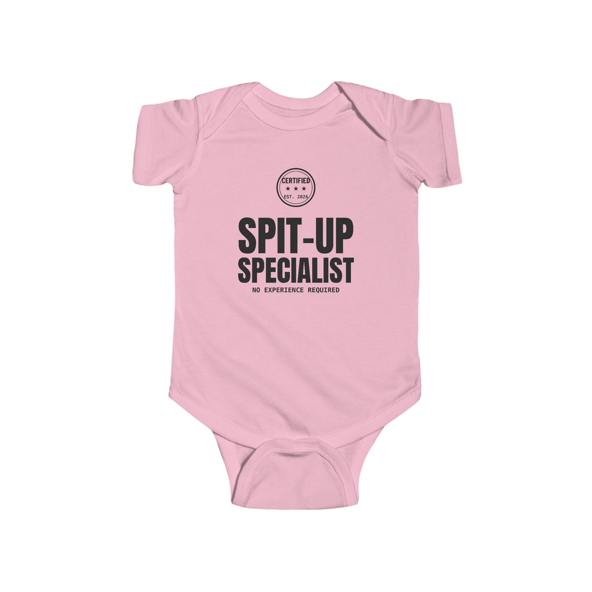 Certified Spit-Up Specialist Funny Baby Onesie