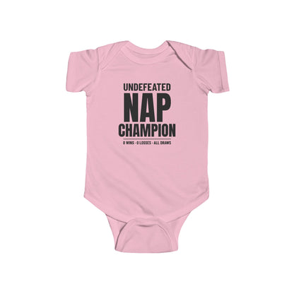 Undefeated Nap Champion Funny Baby Onesie