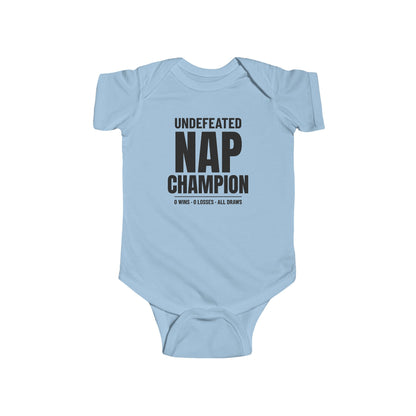 Undefeated Nap Champion Funny Baby Onesie