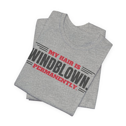 Heather gray crew-neck T-shirt set with large front slogan graphic
