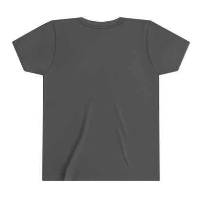 Kids Halloween graphic tee, dark gray short-sleeve crew neck