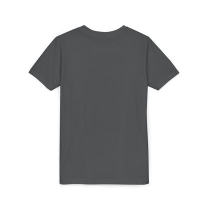 Kids Halloween graphic tee, dark gray short-sleeve crew neck