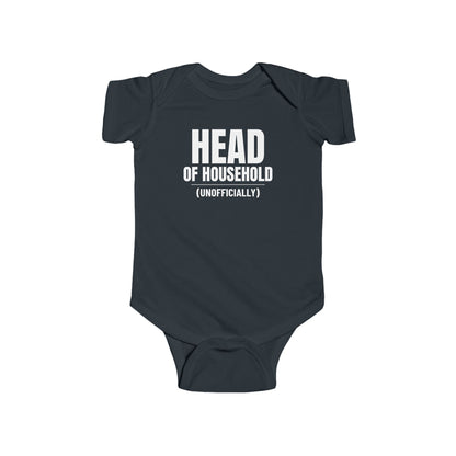 Head Of Household (Unofficially) Funny Baby Onesie