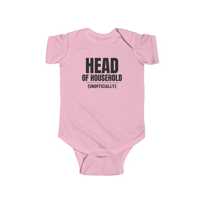 Head Of Household (Unofficially) Funny Baby Onesie