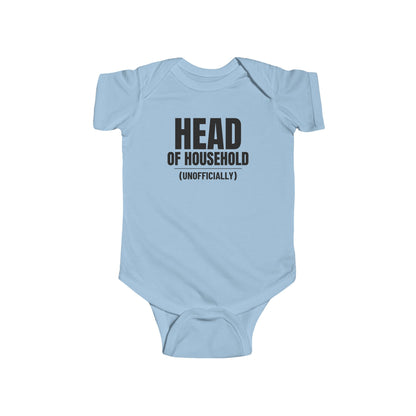 Head Of Household (Unofficially) Funny Baby Onesie