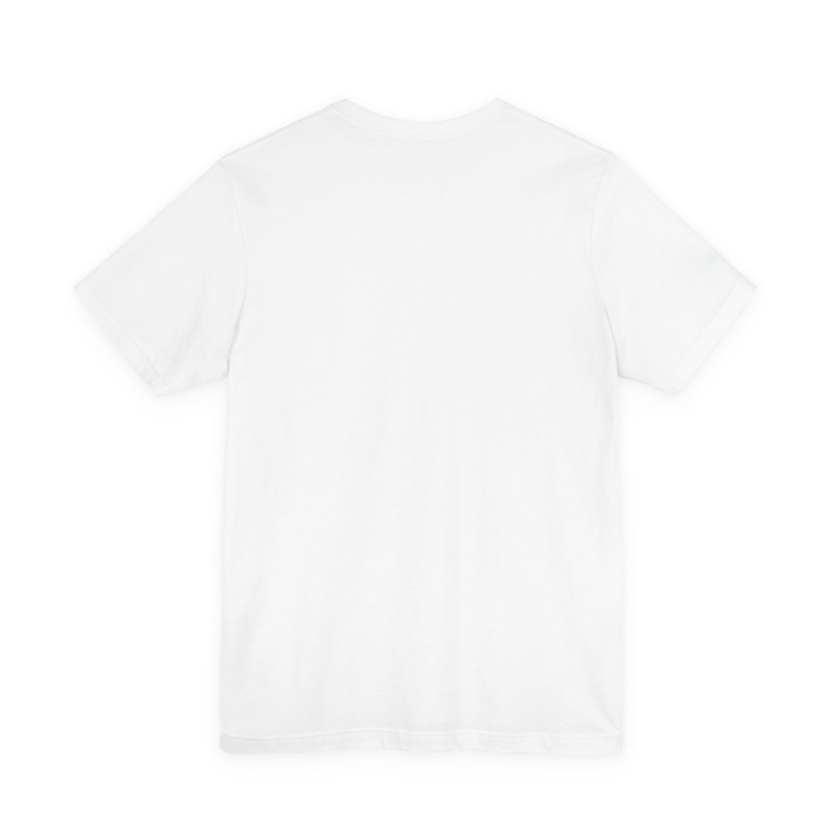 White T-shirt with plain back, no visible front graphic