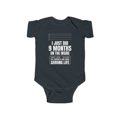 I Just Did 9 Months On The Inside Funny Baby Onesie