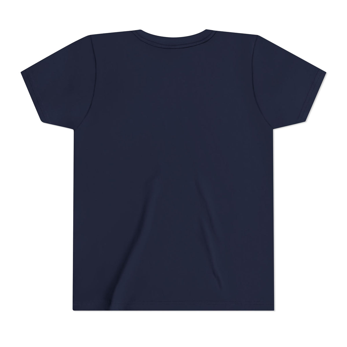 Kids navy blank crew-neck tee, short sleeves