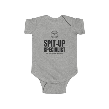 Certified Spit-Up Specialist Funny Baby Onesie