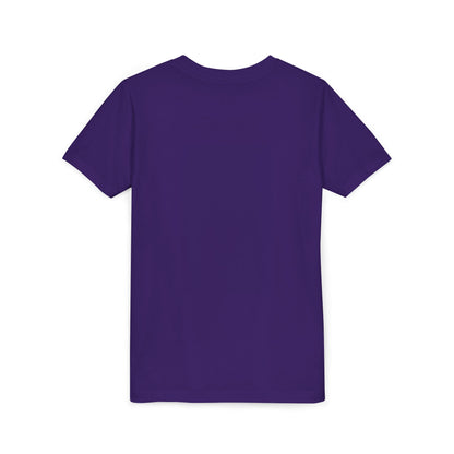 Kids Halloween graphic tee, purple short-sleeve crew neck