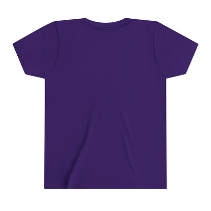 Kids Halloween graphic tee, purple short-sleeve crew neck