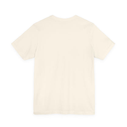 Cream crewneck T-shirt, plain front
