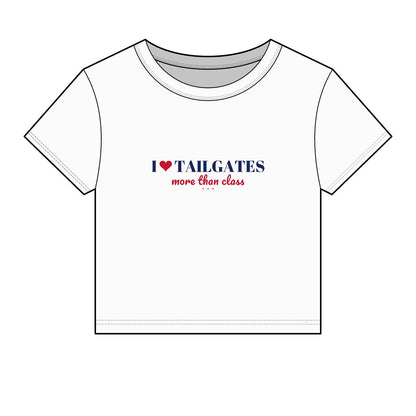 I Heart Tailgates More Than Class Crop Top