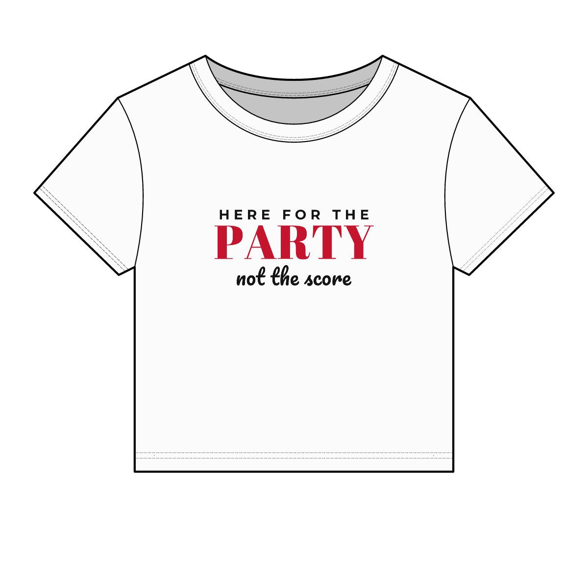 Here for the Party, Not the Score Crop Top