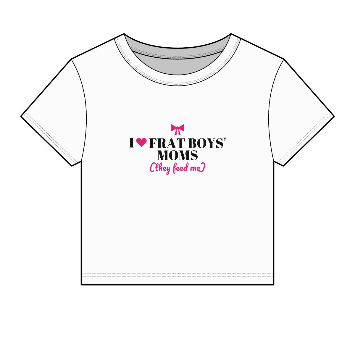 I Heart Frat Boys' Moms (They Feed Me) Crop Top