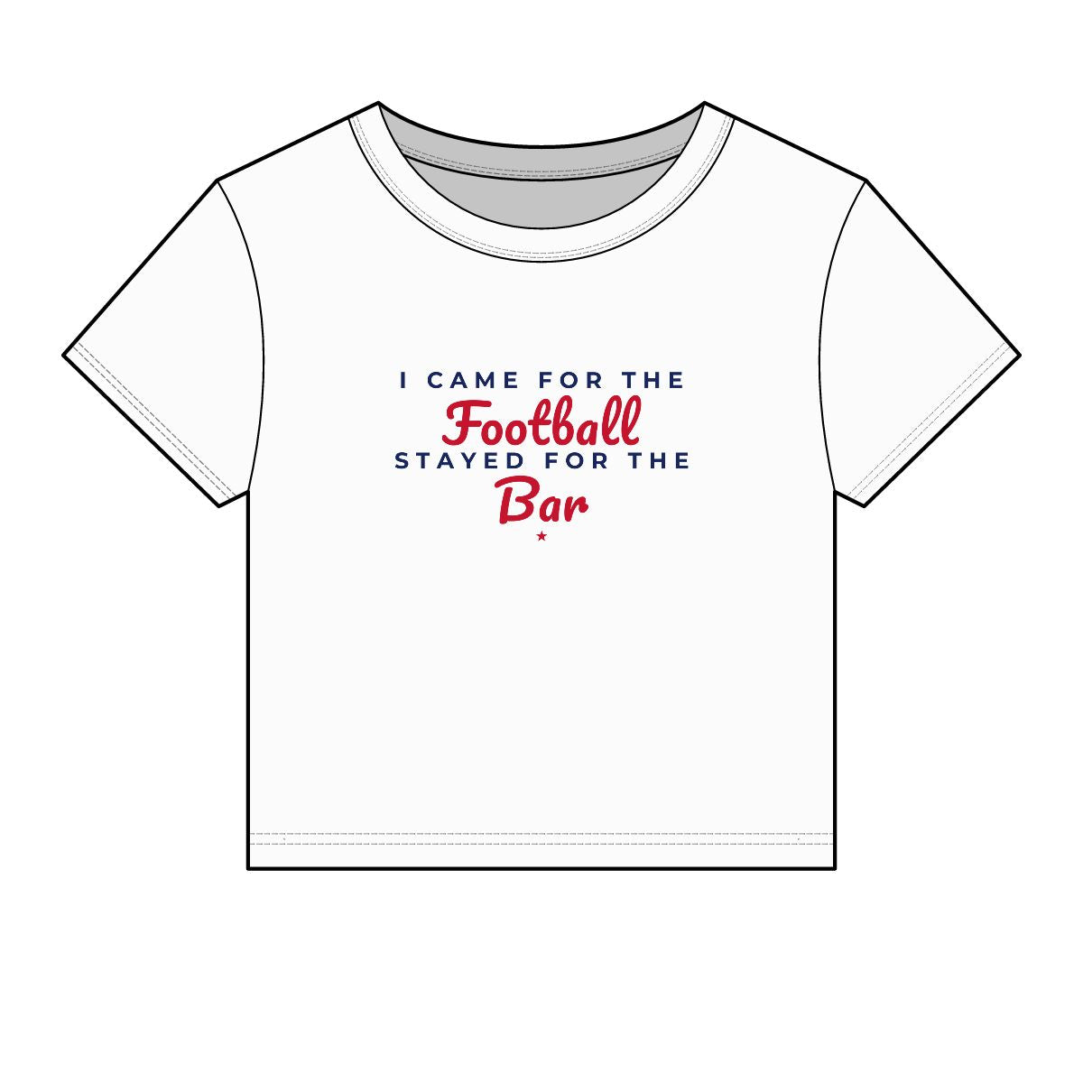 I Came for the Football, Stayed for the Bar Crop Top