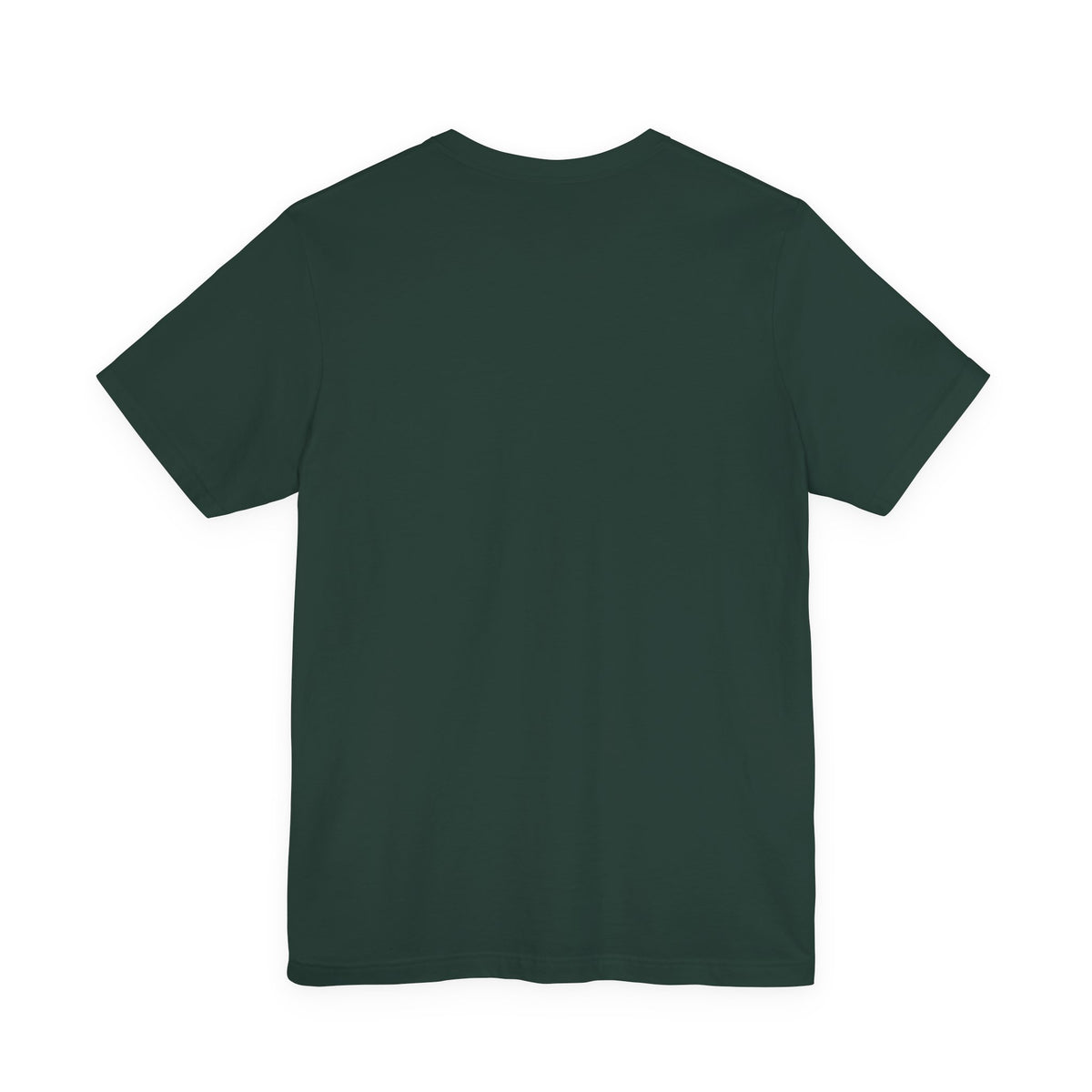 Forest green crew-neck T-shirt, plain front
