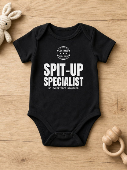 Certified Spit-Up Specialist Funny Baby Onesie